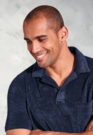 Milton Navy Cotton Rich Terry Towelling Polo Shirt