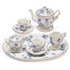 Winston Porter Gatton 9 Piece Glass Tea Set Wayfair Miniature Tea Set Toy Tea Set Mini Tea Set