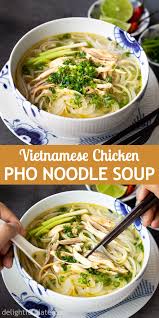 Authentic Pho Ga Vietnamese Chicken Noodle Soup Delightful Plate Recipe Asian Soup Recipes Soup Recipes Chicken Noodle Asian Soup