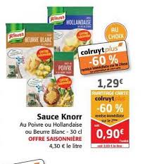 Offre Sauce Knorr 60 Remise Immediate Sur Le 2eme Chez Colruyt