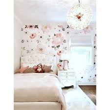 Anewall Pretty In Pink Modern Classic Pastel Floral Removable Wallpaper Big Girl Bedrooms Bedroom Design Girl Room