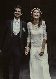In True Parisian Girl Style French Bridal Designer Laure De Sagazan Designed An Easy Sl Famous Wedding Dresses Famous Wedding Dress Designers Wedding Dresses