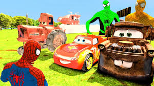 See more ideas about mater cars, cars 2 games, cars. Disney Cars Frank Lightning Mcqueen Tow Mater Tractor Spider Man 1920x1080 Wallpaper Teahub Io