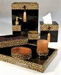 Set includes wastebasket, tissue box cover, lotion/soap. Animal Print Bathroom Decor Luxury Leopard Bathroom Accessories Biancafreeling Best Animal Print Bathroom Leopard Bathroom Leopard Print Bathroom