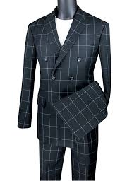 Vinci Men Suit Mdw 1 Black Black 46r In 2021 Big And Tall Mens Suits Fashion Suits For Men Mens Suits