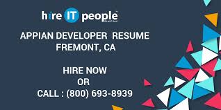 appian developer resume fremont, ca