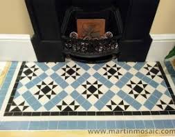 Black And White Mosaic Tile Fireplace Gallery With Images Hearth Tiles Victorian Mosaic Tile