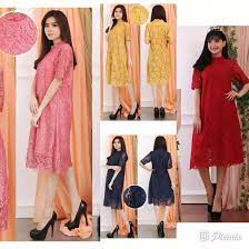 Dress Brokat Gaun Brukat Pendek Kb Style Lazada Indonesia
