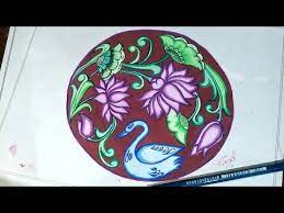 How To Draw Alekhan Kala For Class 10th Up Board On Dark Base With Purple Color Flower And Swan Youtube Alankar part 51 bhartiya chitrakala class 10 book. how to draw alekhan kala for class 10th up board on dark base with purple color flower and swan