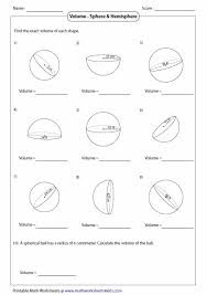 Spheres, unlike cones, are not a polyhedron. Volume Worksheets Volume Worksheets Worksheets 7th Grade Math Worksheets