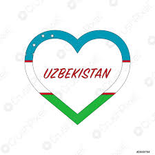 Uzbekistan's flag is horizontal blue, white, and green stripes separated by thin red stripes, and there are a crescent and three rows of twelve stars in the top left. Usbekistan Flagge Im Herzen Ich Liebe Mein Land Zeichen Stock Stock Vektorgrafi Crushpixel
