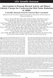 Anu bangalore finance project manager and senior analyst. Interventions To Promote Physical Activity And Dietary Lifestyle Changes For Cardiovascular Risk Factor Reduction In Adults Circulation