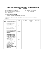 33 contoh surat penawaran barang produk jasa dan kerjasama lengkap. Contoh Sebut Harga Kontraktor