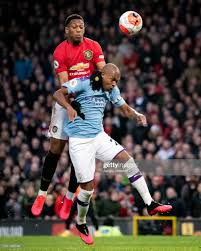 Anthony Martial Of Manchester United In Action With Fernandinho Of Anthony Martial Manchester United Manchester Derby