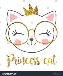 Cute Princess Cat With A Glitter Crown Princess Cute Cat Crown Cat Party Cute Princess Cat Birthday