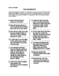 Romeo And Juliet Any Questions Activity This Or That Questions Critical Thinking Activities Critical Thinking