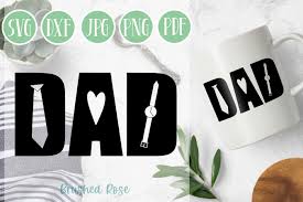Download Dad Svg Father S Day Svg Tie Heart Graphic By Brushed Rose Creative Fabrica