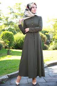M S W Dugmeli Mevlana Pardesu Ferace Msw9210 Haki 1 Fashion Hijab Garb