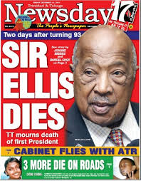 MASSASSINATION.: Trinidad and Tobago's first President dies at 93