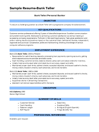 Example Of Bank Teller Resume Examples Resume Cv Bank Teller Resume Resume No Experience Online Resume