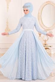 Tesetturlu Abiye Elbise Cicek Desenli Bebek Mavisi Tesettur Abiye Elbise 3308bm Tesetturisland Com Traditional Dresses Victorian Dress Dresses