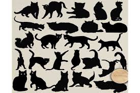 Download Cats Silhouettes Graphic By Retrowalldecor Creative Fabrica PSD Mockup Templates