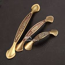 3.5/6 inch carved antique brass gold