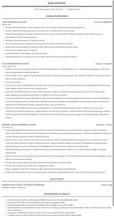 Financial analyst resume samples (skills list) the financial analyst job offer lists ms excel, ms access, financial modeling, accounting, and leadership. Lead Business Analyst Resume Sample Mintresume