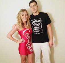 Coke And Whiskey Costume Easy Couple Halloween Costumes Easy Couples Costumes Couple Halloween Costumes