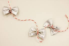 Bowtie Pasta Garland Christmas Decor Diy Christmas Diy Bow Garland