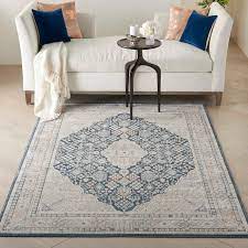 Nourison calvin klein area rug collections. Kathy Ireland Home Malta Mai16 Blue Grey Area Rug