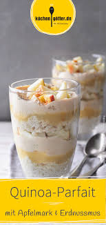 Quinoa Parfaits I Clean Eating Rezept Rezept Rezepte Apfelmark Erdnussmus