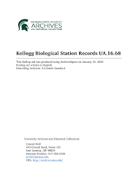 Kellogg Biological Station Records UA.16.68