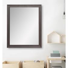 Ebern Designs Malaptias Rustic Espresso Modern Contemporary Wall Mirror Size 31 5 H X 26 5 W In 2020 Contemporary Wall Mirrors Traditional Wall Mirrors Frames On Wall