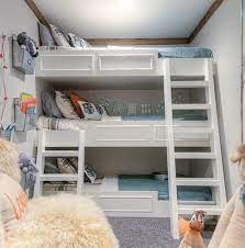 غرف نوم اطفال 3 سراير , سرير ثلاثه طوابق لتوفير المساحات - شوق وغزل
