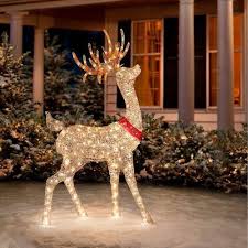 Stakes Are Included To Help Secure The Reindeer Decor To The G Christmas Reindeer Decorations Outdoor Reindeer Christmas Decorations Christmas Deer Decorations