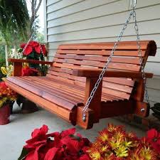Southern Swings Rollback Red Cedar Porch Swing Diy Porch Swing Porch Swing Plans Porch Furniture