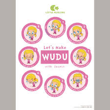 Lets Learn Wudu Poster Yasmin Pink Laminated Wudhu Chart