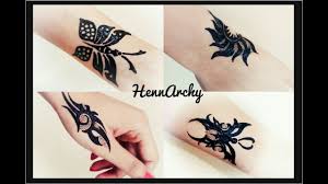 Raised henna applied on the wirst. Diy Easy Henna Tattoos Best Henna Art By Hennarchy Youtube