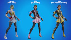 The Cameo vs Chic outfit should have a style to take glasses off and on. :  r/FortNiteBR