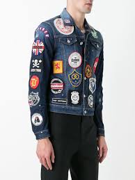 Dsquared2 Patch Detail Jean Jacket Designer Denim Jacket Denim Jacket Men Jackets
