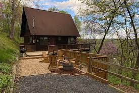After a day of hiking along the appalachian trail, guests can return to their luxury. The Chalet Shenandoah Cabin Rentals