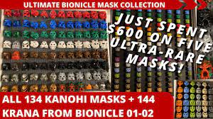 Complete Bionicle 01-02 Kanohi Mask + Krana Collection! Including  Ultra-Rare $600 Protodermic Masks! - YouTube
