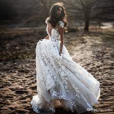 Free Shipping 174 73 Piece Buy Wholesale Vintage Bohemian Beach Wedding Dresses 2019 Country Wedding Gowns Bohemian Beach Wedding Dress Wedding Dresses Satin