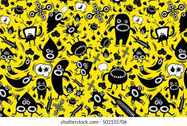 Hd cartoon wallpapers take it back to saturday morning with unsplash's beautiful, nostalgic collection of cartoon wallpapers. Monsters Cartoon Wallpaper Stock Vector Royalty Free 502155706
