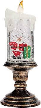 belle vous schneekugel kerze weihnachten schneelaterne mit weihnachtsbaum led kerze 26x10cm weihnachtsdeko innen be led kerzen schneekugel weihnachtsdeko