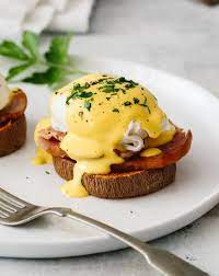 Eggs Benedict With Sweet Potato Canadian Bacon And Creamy Hollandaise By Downshiftology Quick Easy Recipe The Feedfeed Recipe Healthy Eggs Benedict Eggs Benedict Healthy Breakfast Toast
