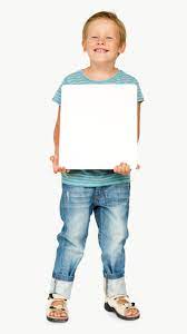 Download Premium Png Of Cute Little Boy With An Empty Board Transparent Cute Little Boys Studio Portraits Design Mockup Free
