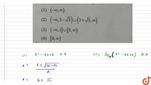 The Domain Of The Function Sqrt Log X 2 6x 6 Is Youtube