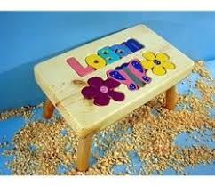 Maybe you would like to learn more about one of these? Handmade Personalized Puzzle Stools Custom Painted Kid Stools Cubby Hole Toys